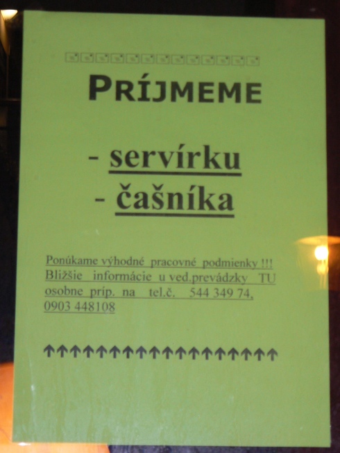 Servírka Čašník ... Z archivu 2006  BA 